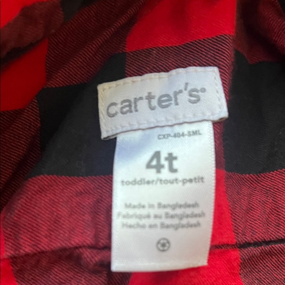 Carter's Red and Black Plaid Button Down Shirt - Picture 2 of 2